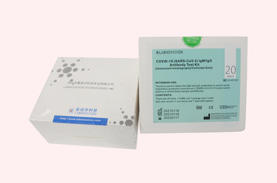 Goccia rapida 20ul del corredo 1 della prova del corpo di Labnovation CoV-19 IgG IgM anti