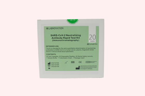 Una prova di neutralizzazione Kit Lateral Flow Immunoassay Intended dell'anticorpo di Covid di punto