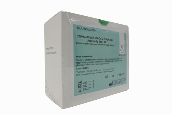Prova rapida Labnovation di Kit Professional Use 20 della prova dell'anticorpo di COVID-19 IgG IgM