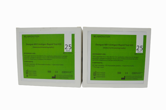 Corredo diagnostico della prova di febbre rompiossa NS1 della cassetta dell'antigene rapido di Kit Whole Blood Serum Plasma