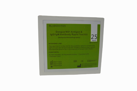 Test diagnostico rapido quotidiano del corredo 25PCS della prova di febbre rompiossa di IgG IgM NS1 dei controlli per febbre rompiossa