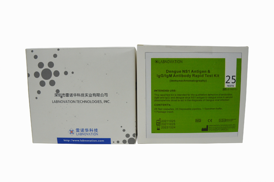 Prova Kit For NS1 IgM IgG dell'anticorpo dell'antigene di febbre rompiossa delle prove ISO13485 25